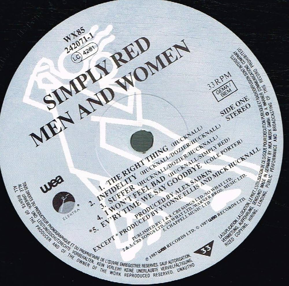 英LP Simply Red Men And Women 5021732253484 Warner Music Group 未開封 /00260 Men and Women Vinyl | Simply Red – Warner Music Australia Store